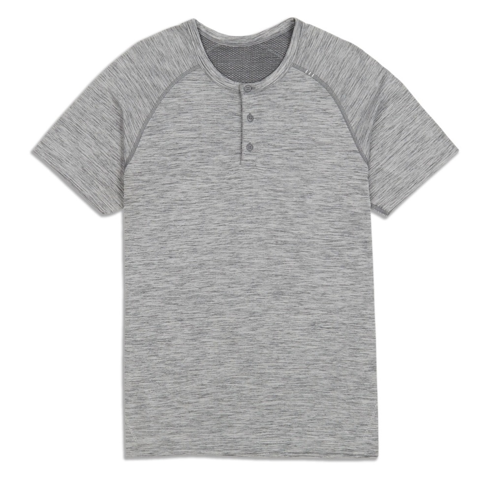 Men’s Lululemon Metal Vent Tech Henley short sleeve shirt (L)